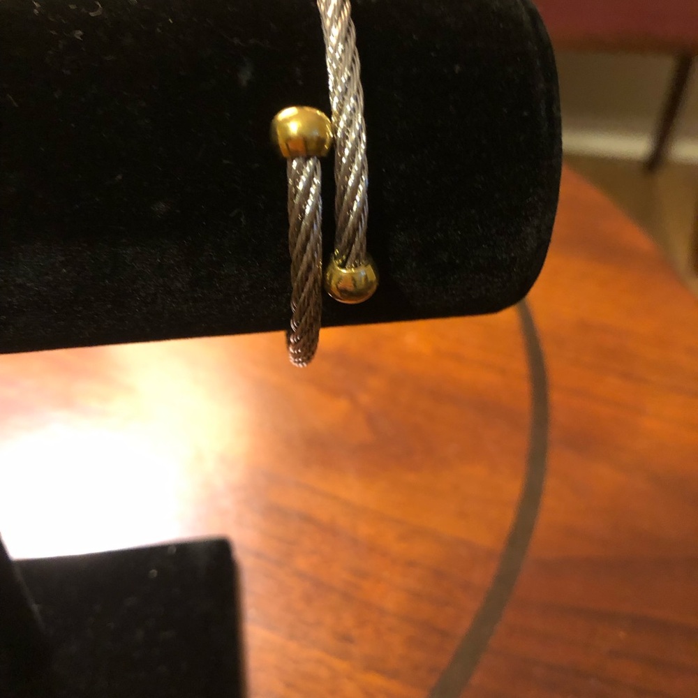 Elegant Silver and Gold Toned Women's Bracelet